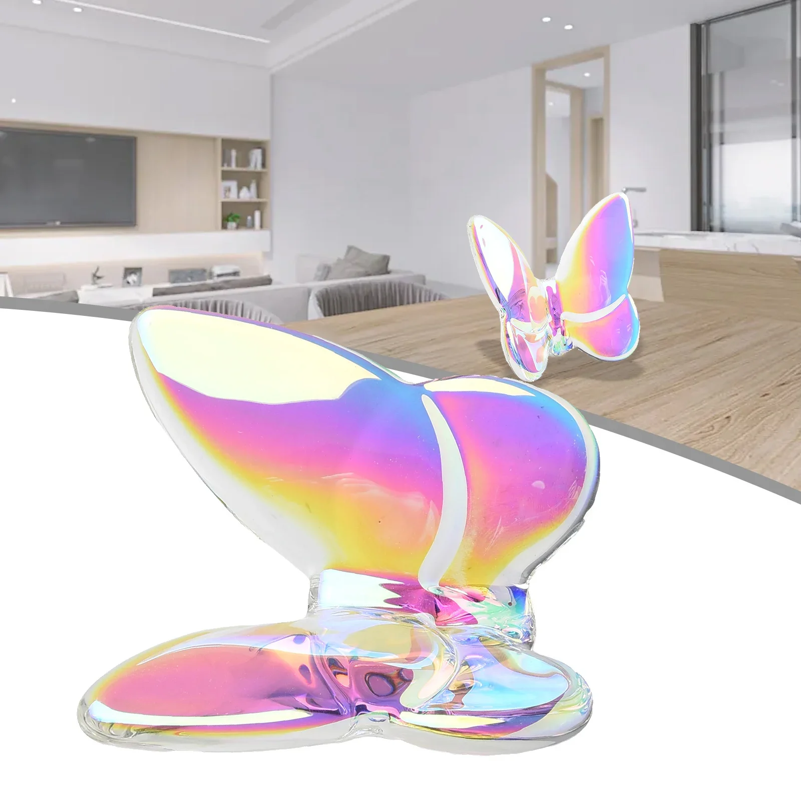 6.5*8*3cm Glass Crystal Lucky Butterfly Vibrantly With Bright Color Ornaments Home Decor Decorative Ornaments
6.5*8*3cm Glass Crystal Lucky Butterfly Vibrantly With Bright Color Ornaments Home Decor Decorative Ornaments