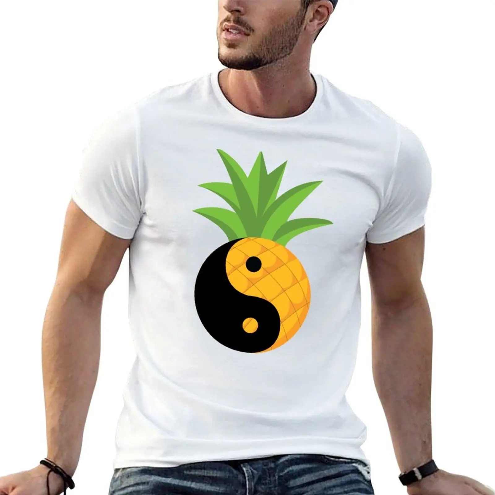 

Presenting Yin _amp_ Yang Pineapple T-shirt customizeds sublime animal prinfor boys quick-drying mens cotton t shirts