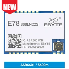 E78-868LN22S(6601) ASR6601 868MHz LoRaWAN IPEX/Stamp Hole DIY Wireless LoRa SoC RF Module 22dBm 5.6km Low Power Long Distance
E78-868LN22S(6601) ASR6601 868MHz LoRaWAN IPEX/Stamp Hole DIY Wireless LoRa SoC RF Module 22dBm 5.6km Low Power Long Distance