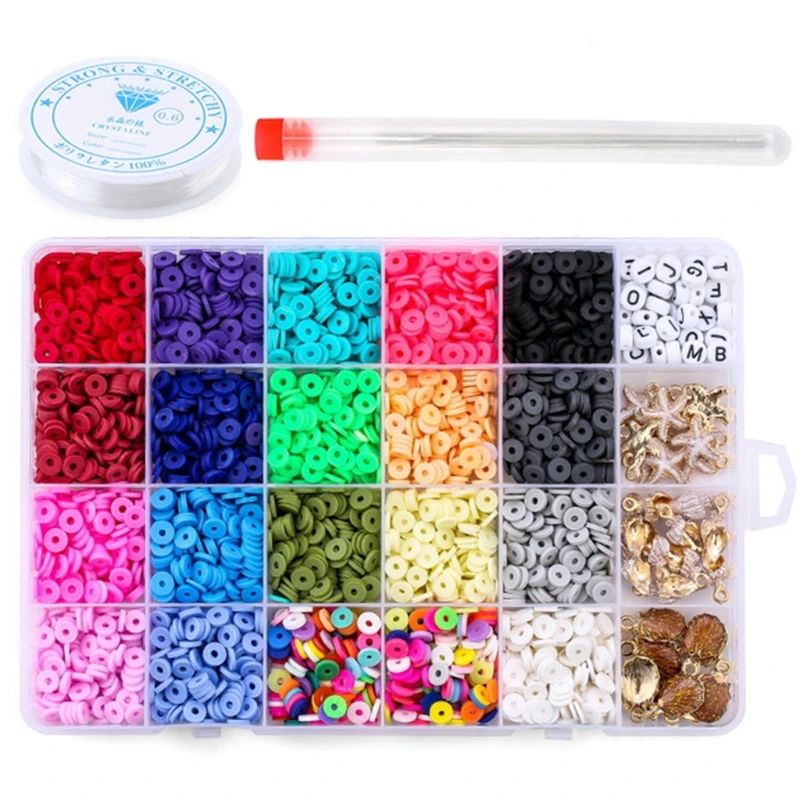 Flat Round 6mm Beads 24 Grids DIY Earring Necklace for Creative Jewelry Making Baracelets Colorful Mixed Beads
Flat Round 6mm Beads 24 Grids DIY Earring Necklace for Creative Jewelry Making Baracelets Colorful Mixed Beads