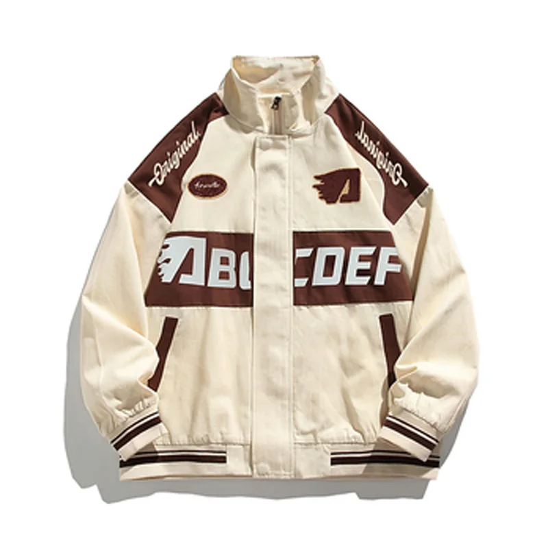 Men's Retro Letter Print Color Matching Jackets Fashion Casual Loose Fitting Coat Couple Street Hip-hop Harajuku Baseball Jacket
Men's Retro Letter Print Color Matching Jackets Fashion Casual Loose Fitting Coat Couple Street Hip-hop Harajuku Baseball Jacket