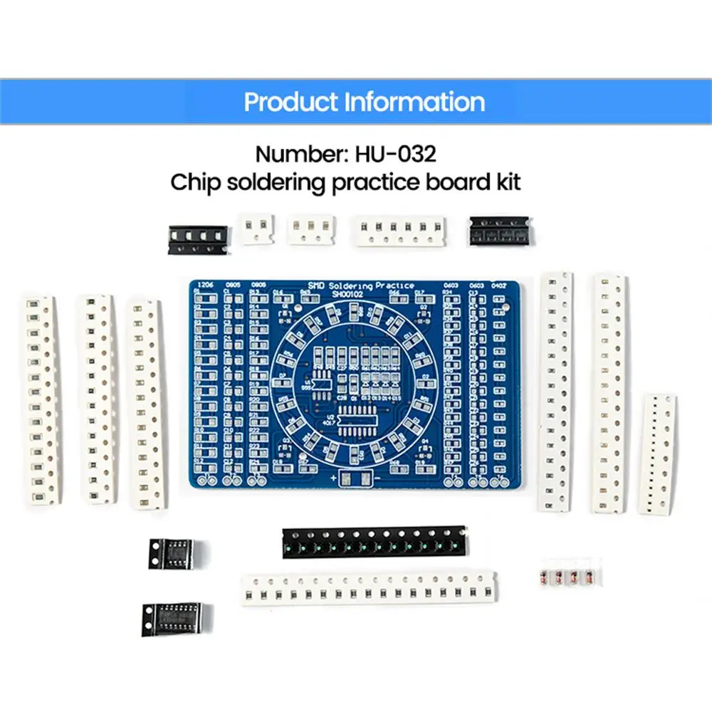 3-12V component welding practice board DIY running water lamp function circuit board welding skill teach training electronic kit
3-12V component welding practice board DIY running water lamp function circuit board welding skill teach training electronic kit