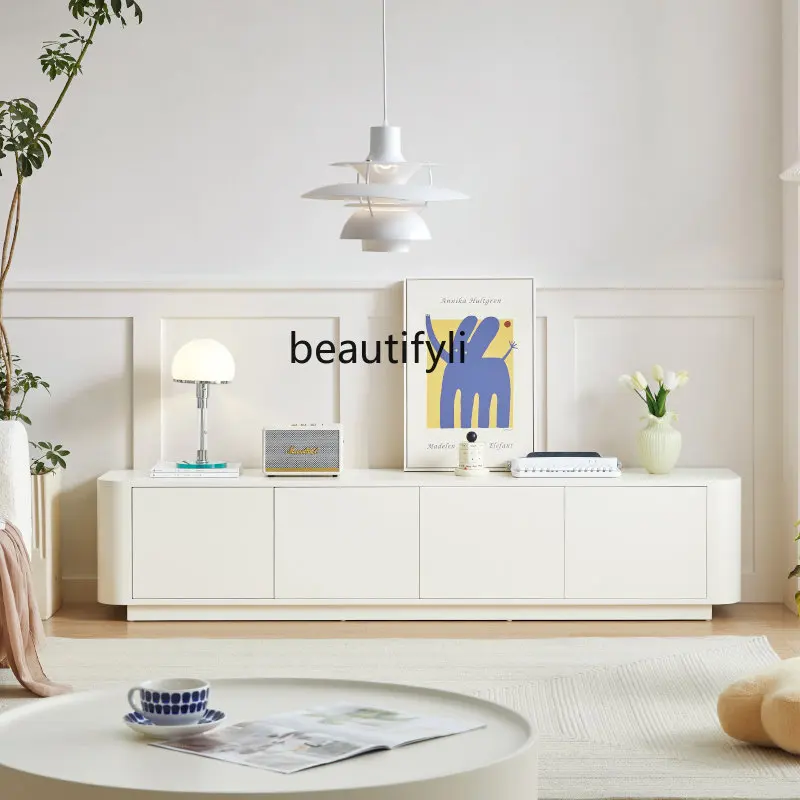 Nordic TV Cabinet Minimalist Japanese Style Living Room Modern Small Apartment Floor Cabinet White Light Luxury Cream Style
Nordic TV Cabinet Minimalist Japanese Style Living Room Modern Small Apartment Floor Cabinet White Light Luxury Cream Style
