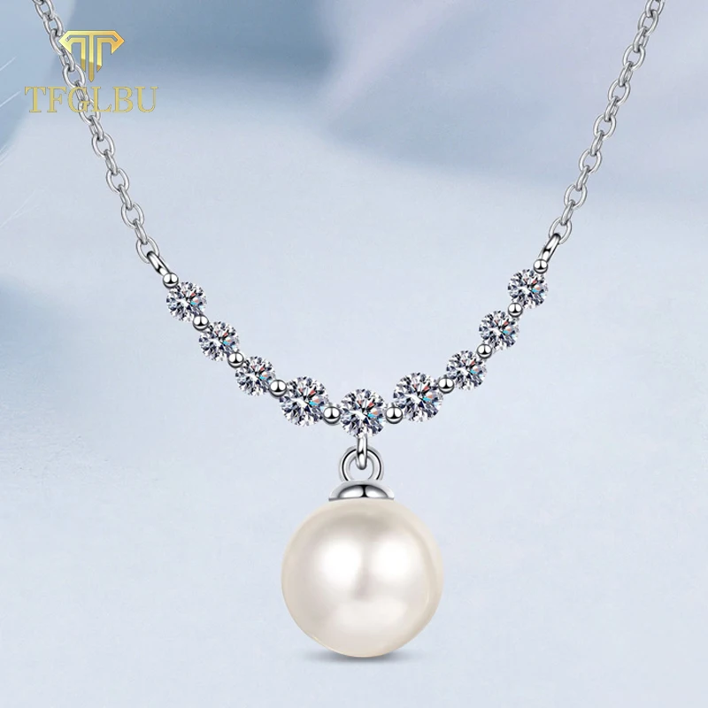 TFGLBU Trendy Moissanite Pearl Necklace for Women Elegant 925 Sterling Silver Clavicular Chain Pendant Wedding Gift Fine Jewelry
TFGLBU Trendy Moissanite Pearl Necklace for Women Elegant 925 Sterling Silver Clavicular Chain Pendant Wedding Gift Fine Jewelry