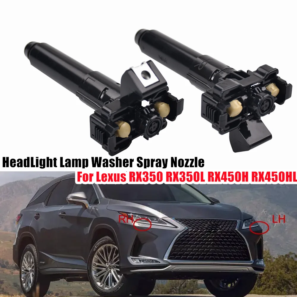 

85208-48120 85207-48120 New Headlight Washer Lift Cylinder Spray Nozzle Jet For Lexus RX350 RX350L RX450H RX450HL 2019 2020-2022