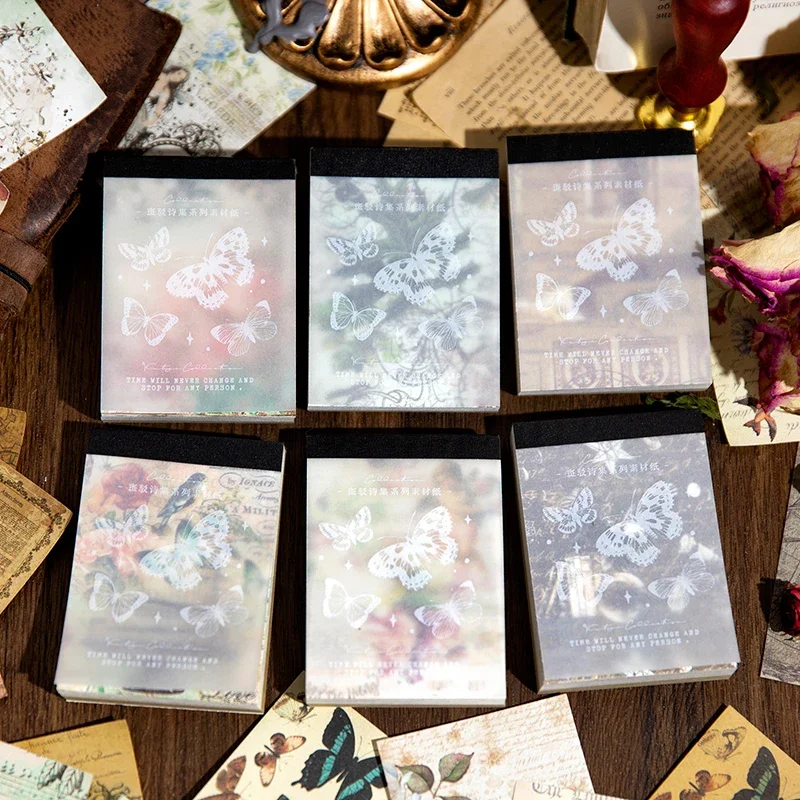 100Pcs Material Paper Collage Sea Flowers Mottled Poetry Pad Butterfly Collection Decoration Basic Writing 120*65MM
100Pcs Material Paper Collage Sea Flowers Mottled Poetry Pad Butterfly Collection Decoration Basic Writing 120*65MM