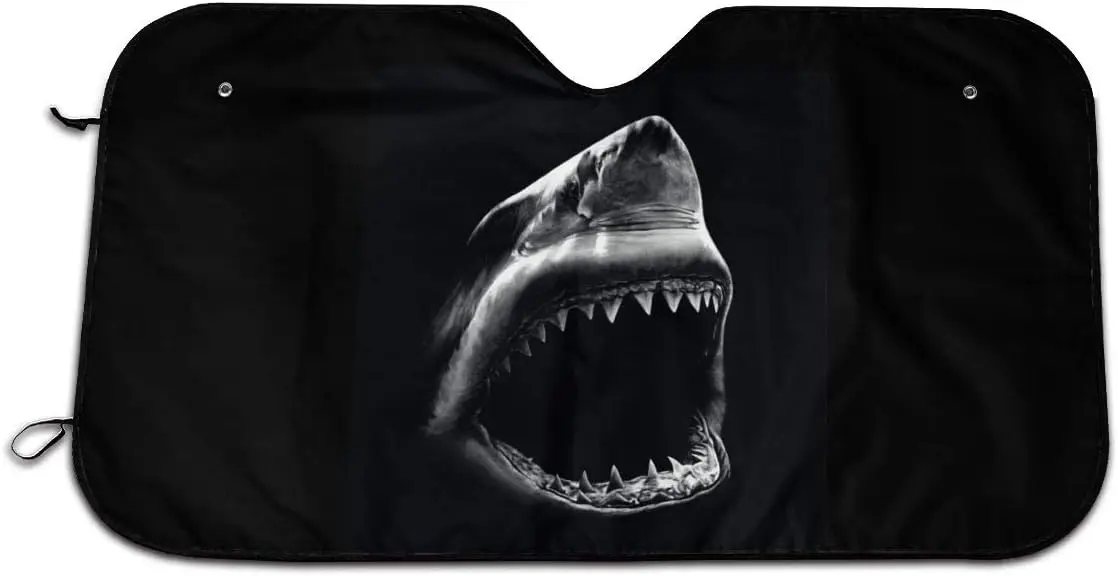 Horror Shark Black Car Windshield Sun Shade Auto Sunshade for Car Truck SUV-Blocks Rays Sun Visor Protector Keeps Vehicle Cool
Horror Shark Black Car Windshield Sun Shade Auto Sunshade for Car Truck SUV-Blocks Rays Sun Visor Protector Keeps Vehicle Cool