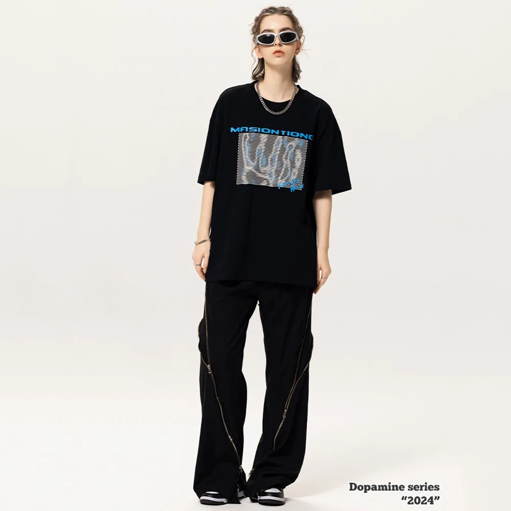 Summer 230G Letter Printed Pure Cotton Loose Short Sleeved Top For Men and Women Trendy American Oversize Fashionable T-shirt
Summer 230G Letter Printed Pure Cotton Loose Short Sleeved Top For Men and Women Trendy American Oversize Fashionable T-shirt