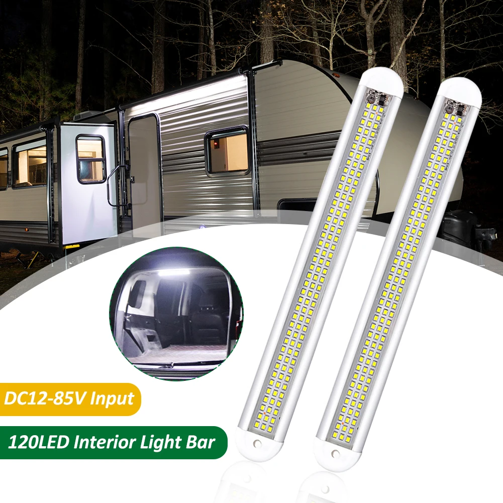 120LED 1800LM Car Interior Light Bar Strip with ON/OFF for Truck RV Van Lorry Camper Boat Caravan Motorhome Reading Lamp 12V-85V
120LED 1800LM Car Interior Light Bar Strip with ON/OFF for Truck RV Van Lorry Camper Boat Caravan Motorhome Reading Lamp 12V-85V