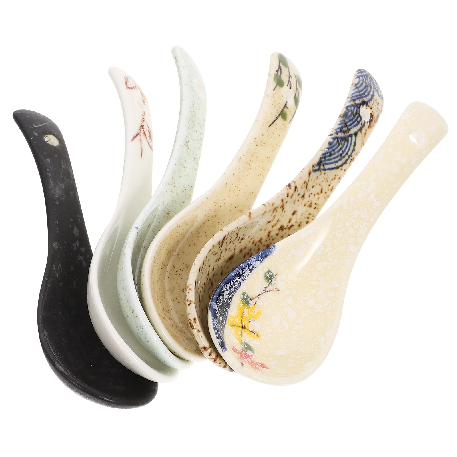 6 Pcs Japanese-style Vintage Ceramic Spoon Serving Utensils Chinese Soup Ceramics Asian
6 Pcs Japanese-style Vintage Ceramic Spoon Serving Utensils Chinese Soup Ceramics Asian