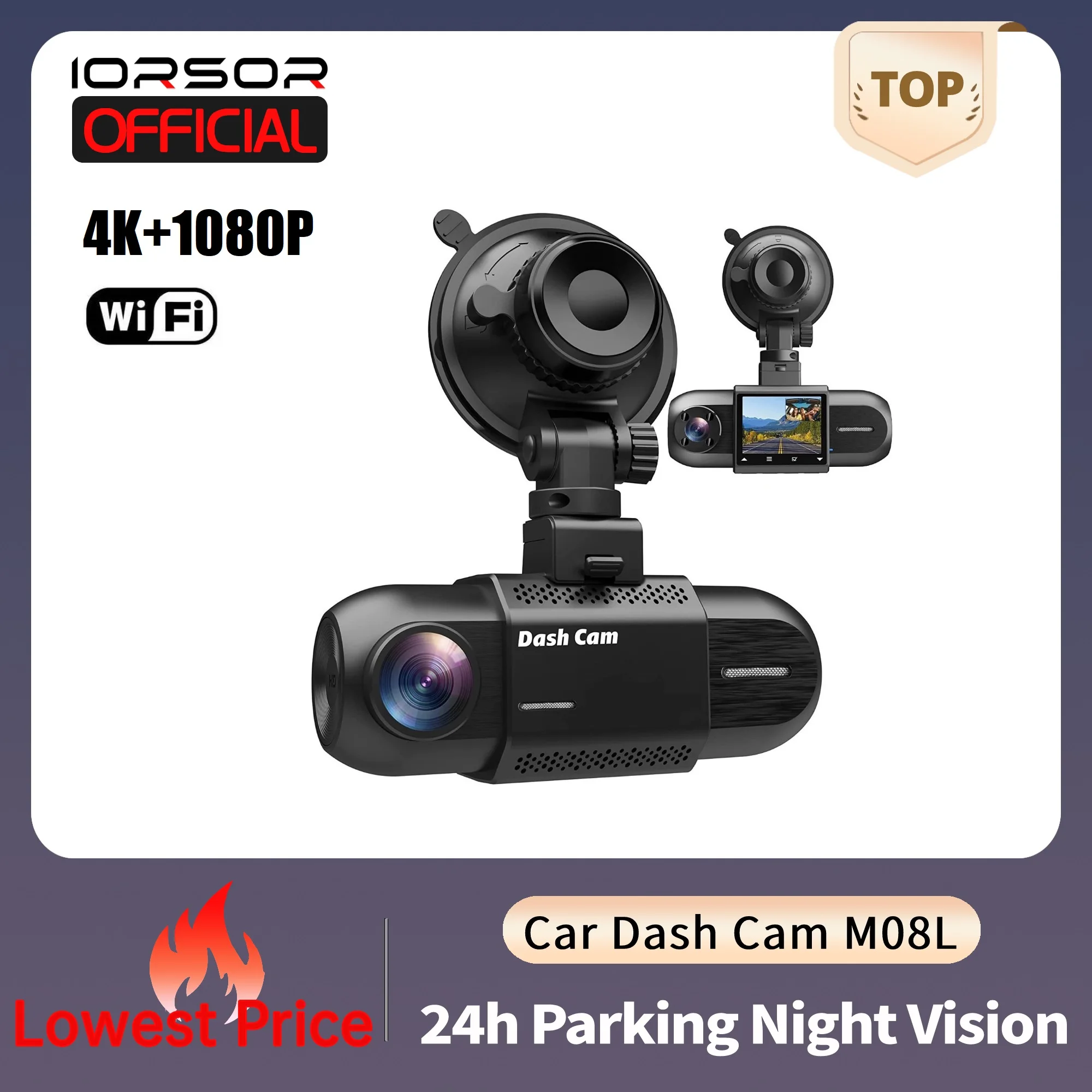 

Dash Cam for Car 4K Mini Camera Wifi Dual Dvrs Video Registrator Dashcam 24h Parking Monitor Dvr Kamera Samochodowa Rejestrator