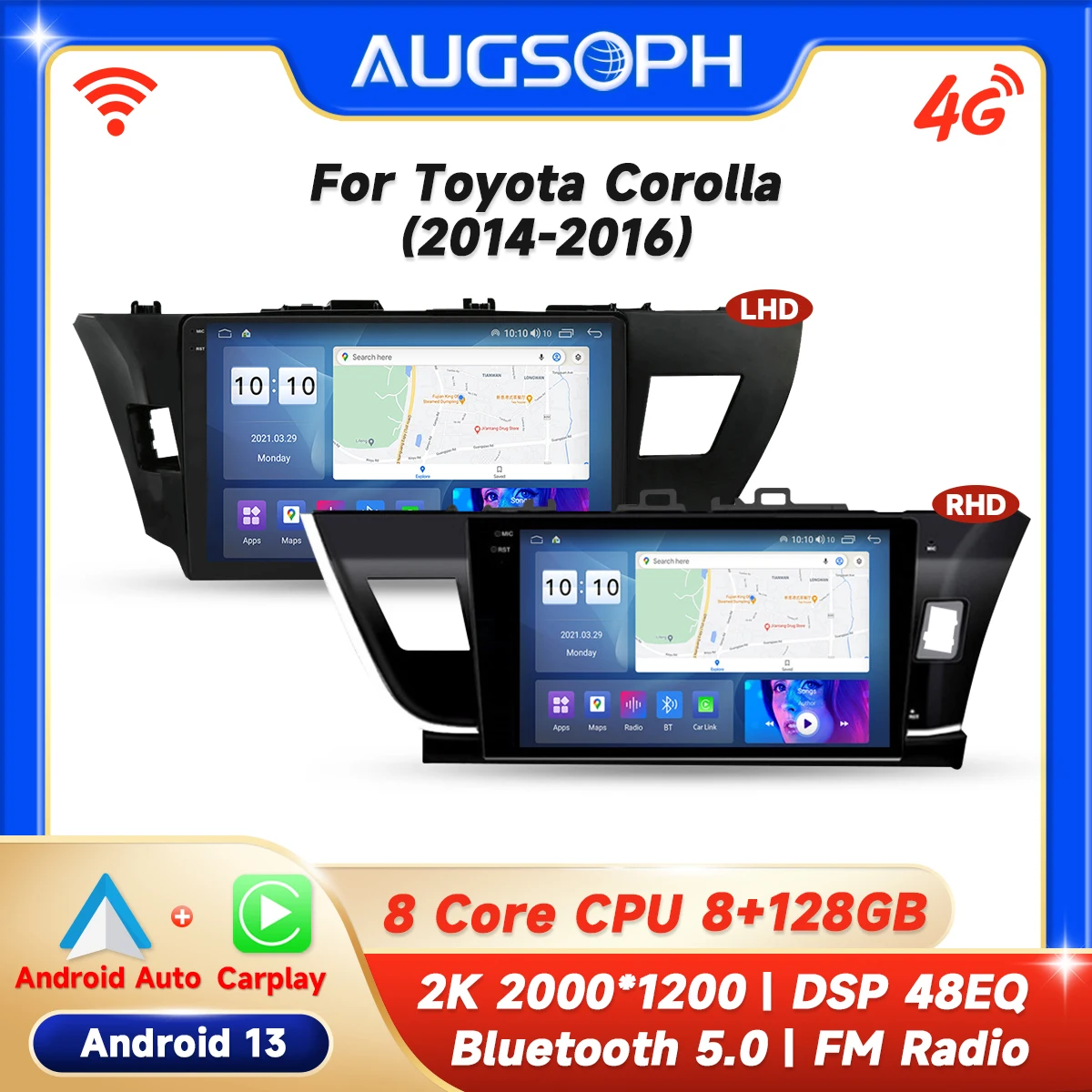 Автомобильный радиоприемник Android 13 для Toyota Corolla 2014-2016, 2K мультимедийный плеер с 4G + WIFI Автомобильный видеопроигрыватель и 2Din GPS-навигация.
Автомобильный радиоприемник Android 13 для Toyota Corolla 2014-2016, 2K мультимедийный плеер с 4G + WIFI Автомобильный видеопроигрыватель и 2Din GPS-навигация.