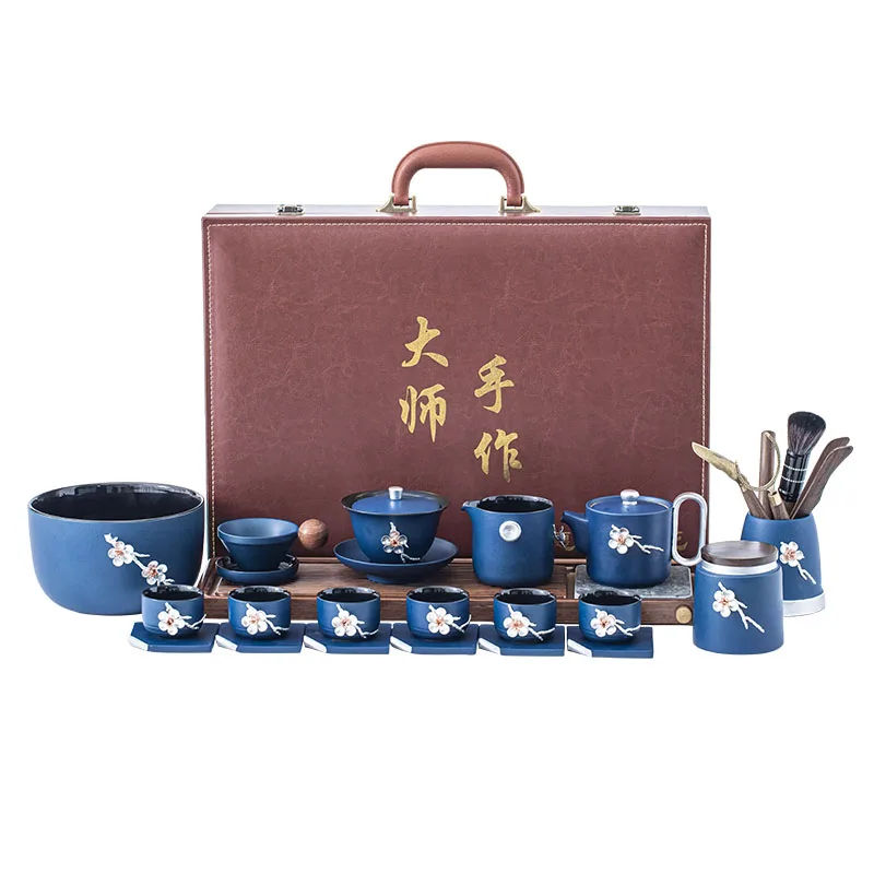 Kung Fu Tea Set Household Modern Living Room Reception Court Stoneware Ceramic Small Tea Tray Gift Box
Kung Fu Tea Set Household Modern Living Room Reception Court Stoneware Ceramic Small Tea Tray Gift Box