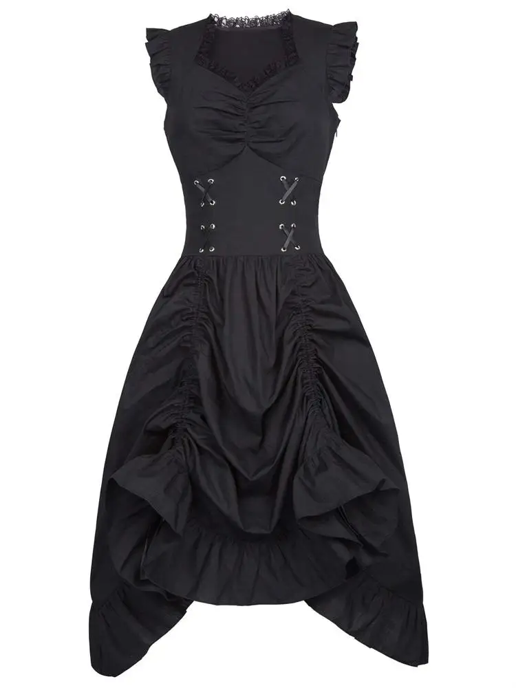 Women's Sleeveless Dress 2023 Summer New Vintage Pleated Renaissance Solid Color Ruffled Casual Plus-Size Dress
Women's Sleeveless Dress 2023 Summer New Vintage Pleated Renaissance Solid Color Ruffled Casual Plus-Size Dress