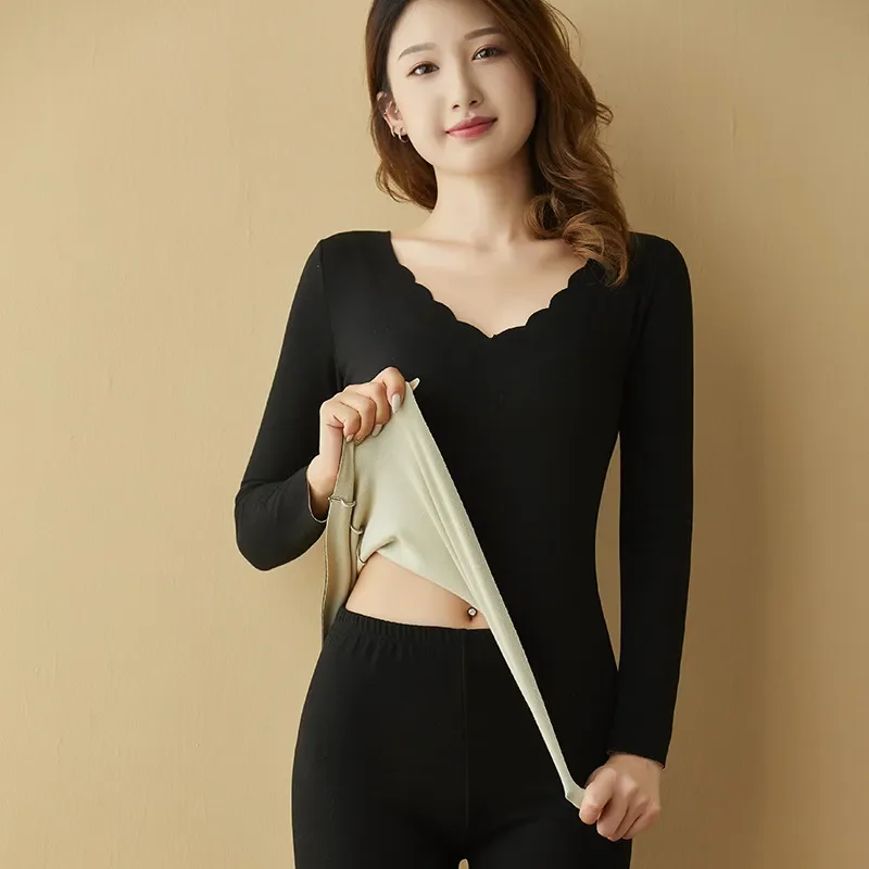 New Winter Women's Thermal Underwear Set Plus Velvet Warm Thermo Lingerie Crop Top Masculino Long Johns Thermal Shirt Pant Women
New Winter Women's Thermal Underwear Set Plus Velvet Warm Thermo Lingerie Crop Top Masculino Long Johns Thermal Shirt Pant Women