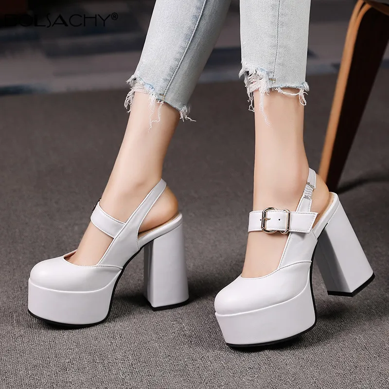 Women Shoes On Heels Platform Pumps Spring Summer Buckle Strap Shoes Round Toe slingbacks Shoes for Ladies Party high heels
Women Shoes On Heels Platform Pumps Spring Summer Buckle Strap Shoes Round Toe slingbacks Shoes for Ladies Party high heels