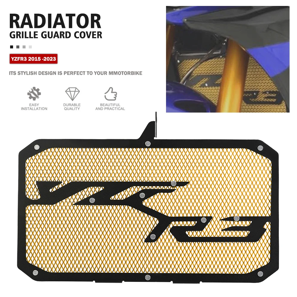 Motorcycle Radiator Grille Guard Protector Grill Cover For Yamaha YZF-R3 YZFR3 2015 2016 2017 2018 2019 2020 2021 2022 2023 2024
Motorcycle Radiator Grille Guard Protector Grill Cover For Yamaha YZF-R3 YZFR3 2015 2016 2017 2018 2019 2020 2021 2022 2023 2024