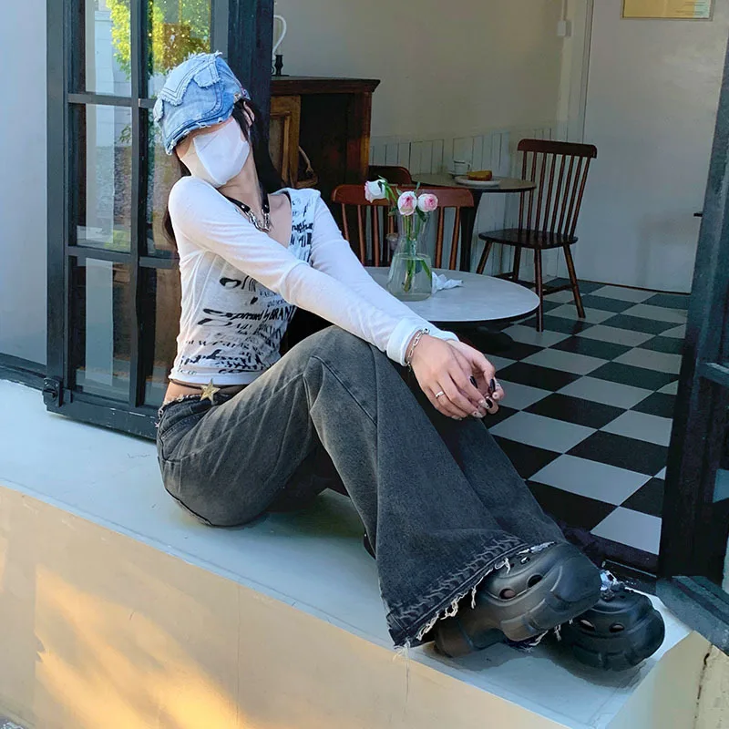 Ladies Low Waist Loose Flare Jeans Women's Bell Bottom Denim Pants Streetwear Women's New Jeans Autumn Female Y2k Stretch Pants
Ladies Low Waist Loose Flare Jeans Women's Bell Bottom Denim Pants Streetwear Women's New Jeans Autumn Female Y2k Stretch Pants