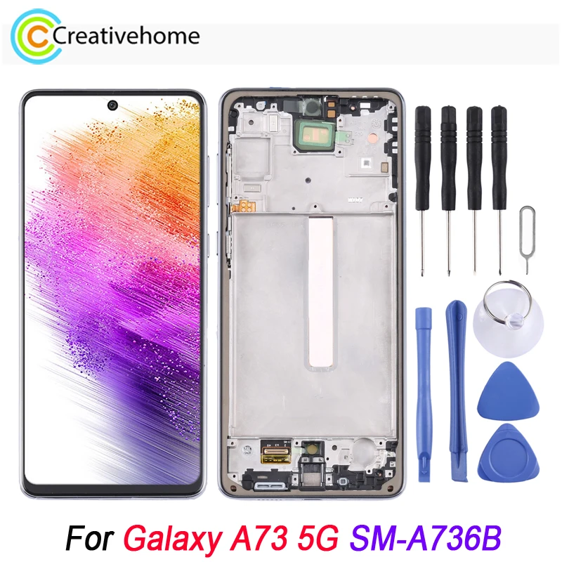 For Samsung Galaxy A73 5G Original LCD Screen SM-A736B Phone Super AMOLED LCD Display and Digitizer Full Assembly with Frame
For Samsung Galaxy A73 5G Original LCD Screen SM-A736B Phone Super AMOLED LCD Display and Digitizer Full Assembly with Frame