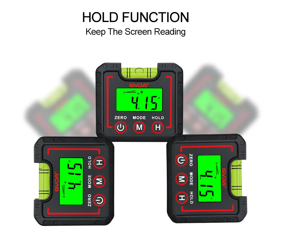 Gvda זווית דיגיטלית מד מגנטי protractor inclometer רמת זווית זווית finder עם תאורה אחורית lcd Gvda זווית דיגיטלית מד מגנטי protractor inclometer רמת זווית זווית finder עם תאורה אחורית lcd
