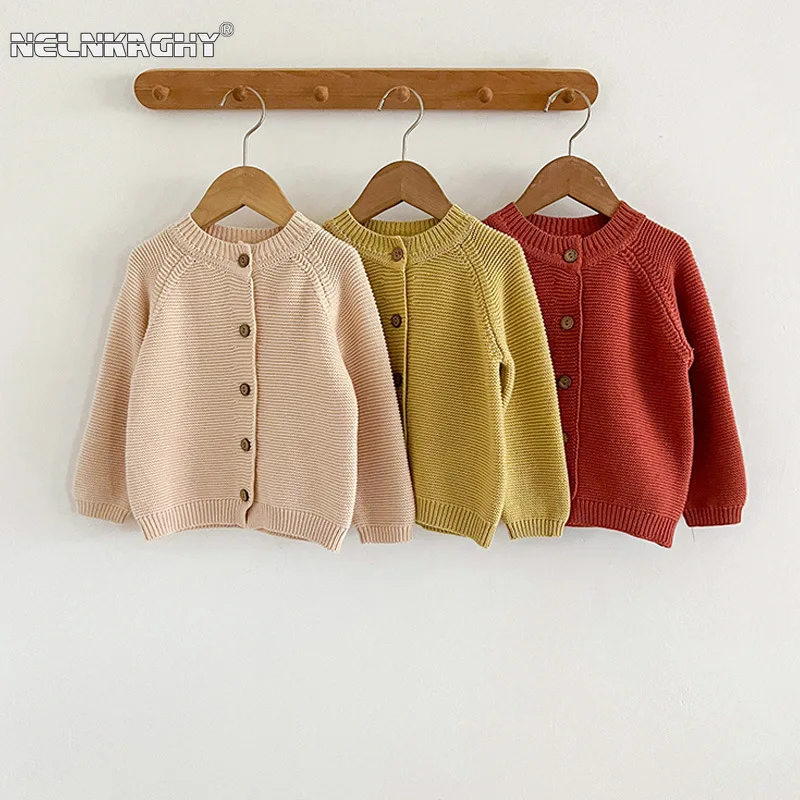 2023 autumn new in kids baby boys girls solid color single-breasted top knitted Cardigan toddler infant sweater coat 0-24M
2023 autumn new in kids baby boys girls solid color single-breasted top knitted Cardigan toddler infant sweater coat 0-24M