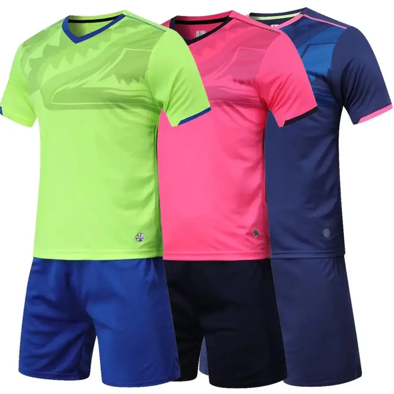 

Langmao новые детские мужские футбольные Джерси Униформа для мальчиков футбольные Джерси комплекты одежды спортивная футбольная рубашка геометрический комплект Runing