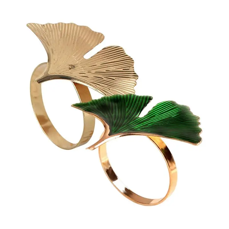 Napkin Rings Holder Ginkgo Leaf shape Elegant Alloy Tissue Table napkin Rings for weddings birthdays Christmas parties decor
Napkin Rings Holder Ginkgo Leaf shape Elegant Alloy Tissue Table napkin Rings for weddings birthdays Christmas parties decor