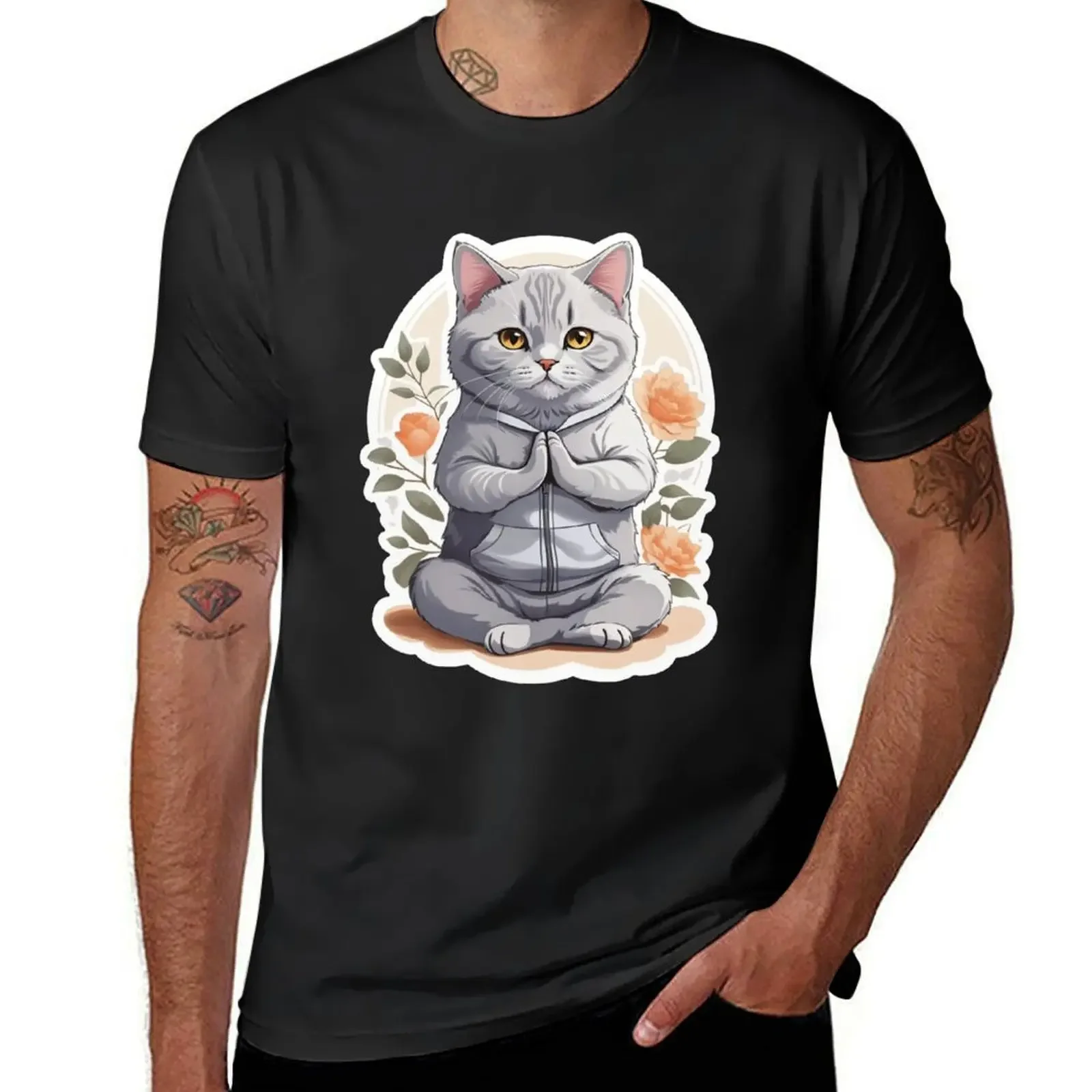 

Yoga Meowster: Namaste T-shirt oversized tees plain white t shirts men