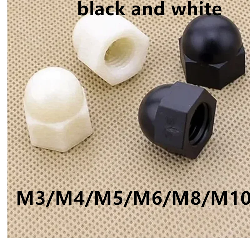 M3M4M5M6M8M10M12 nylon acorn hex nut black white plastic hexagon domed cap nut 368
M3M4M5M6M8M10M12 nylon acorn hex nut black white plastic hexagon domed cap nut 368