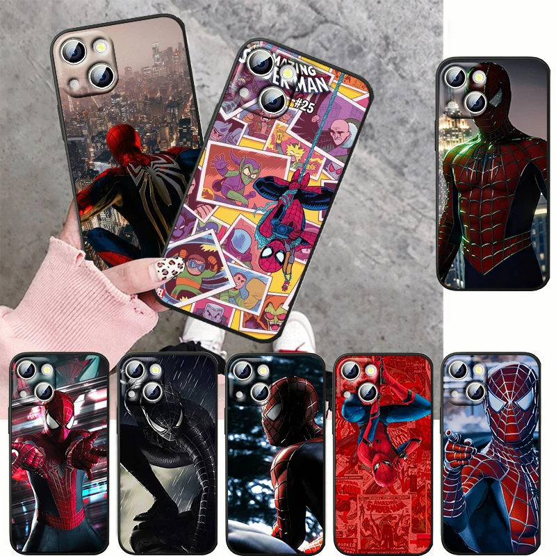 

Marvel Spiderman Cool For Redmi K50 K40 K30 K20 Go S2 6Pro 5 Plus 4X 5G Silicone Soft Shockproof Black Phone Case