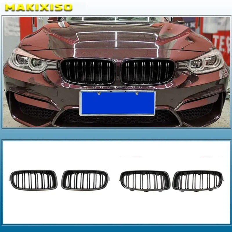 

Передняя решетка радиатора для BMW 3 серии F30 F31 F35 316i 318i 320i 328i 330i 2011-2019, сменная решетка радиатора для гонок, глянцевая, Черная