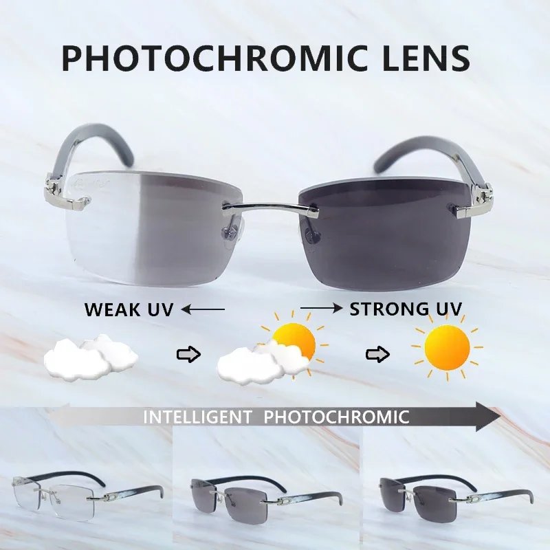 

New In Sunglasses Mens Photochromic Lenses Two Colors Lenses 4 Season Glasses Interchangble Lentes De Sol Hombre