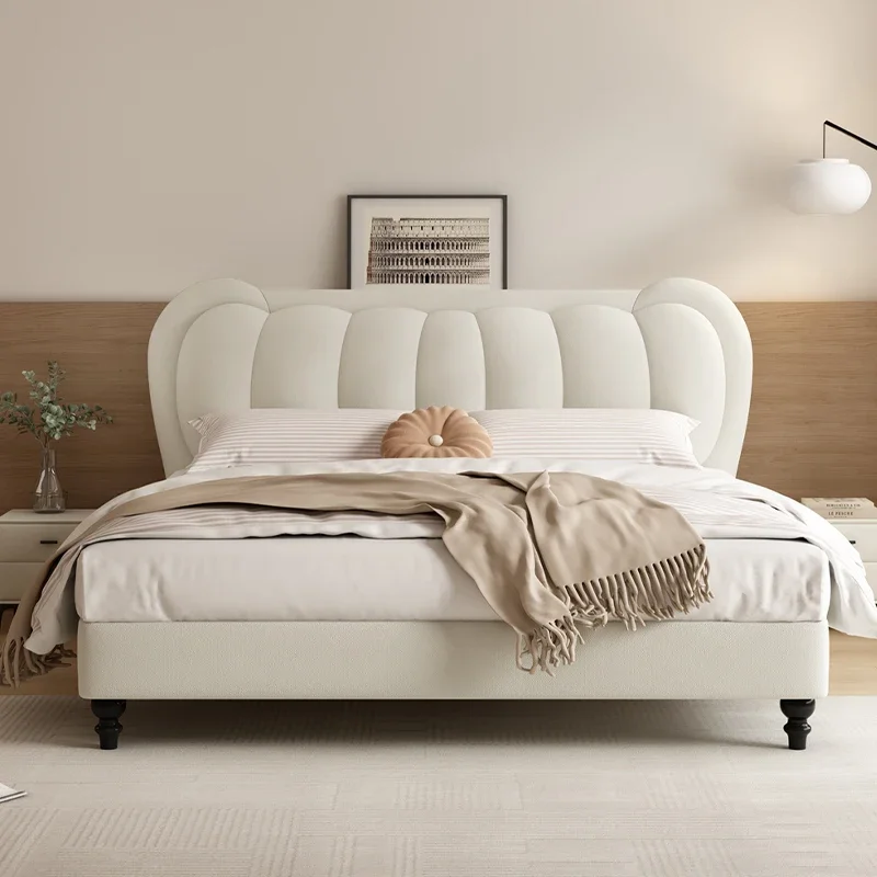 11French Fabric Bed Master Bedroom Double Bed Bedroom Milk Skin Feeling Velvet Retro 
11French Fabric Bed Master Bedroom Double Bed Bedroom Milk Skin Feeling Velvet Retro