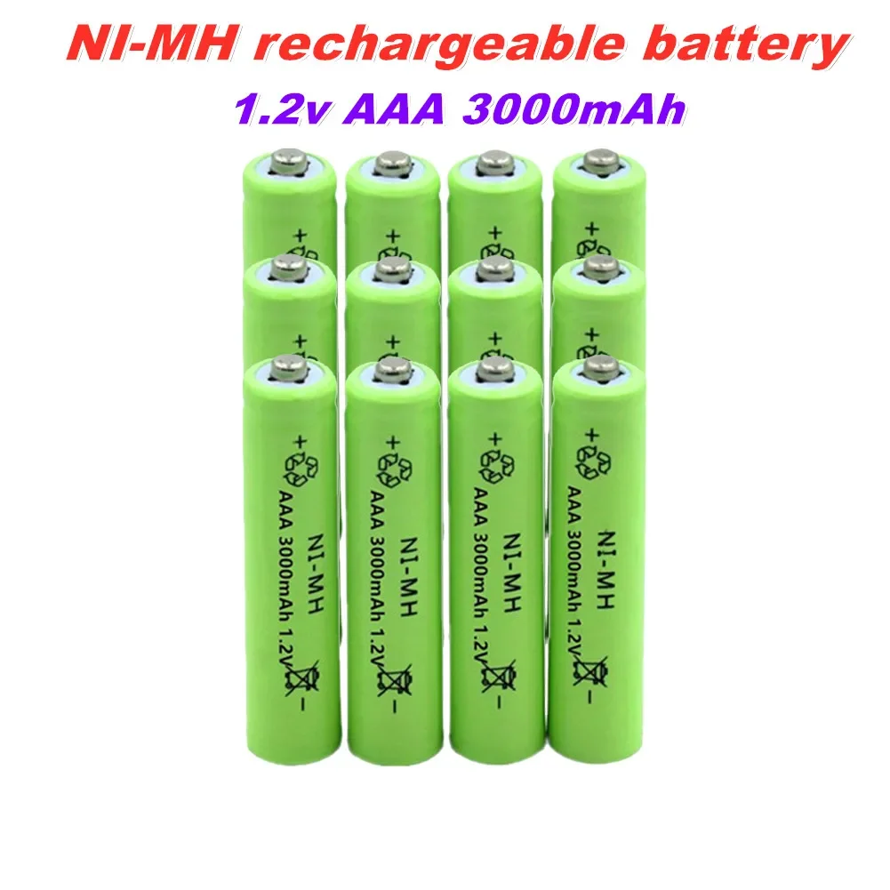 

100% New 1.2v NIMH AAA Battery 3000mah Rechargeable Battery ni-mh batteries AAA battery rechargeable for Remote Control Toy