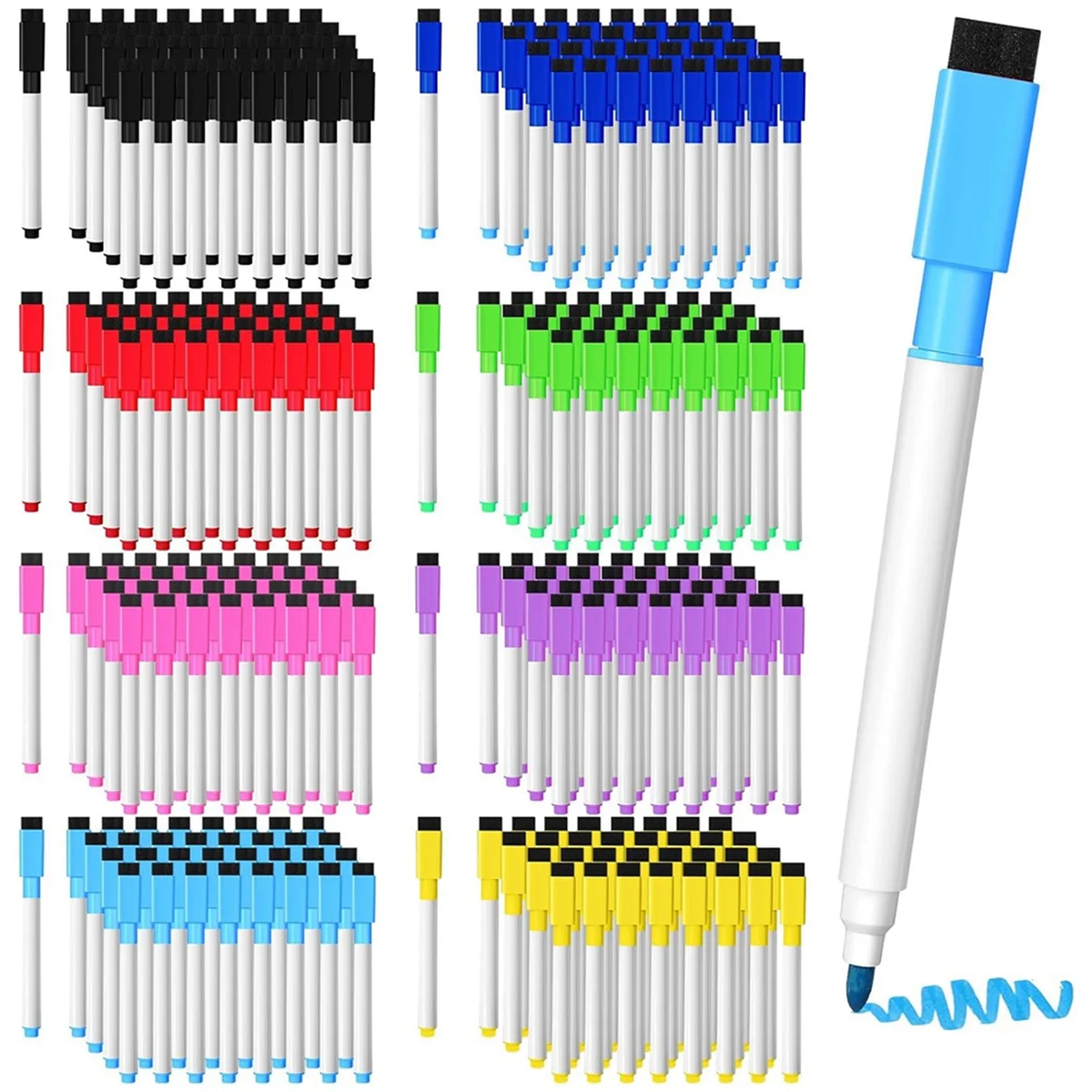 200 Pcs Magnetic Dry Erase Markers Fine Point Tip Whiteboard Markers with Eraser Cap,For School Office Home(Multicolor)
200 Pcs Magnetic Dry Erase Markers Fine Point Tip Whiteboard Markers with Eraser Cap,For School Office Home(Multicolor)