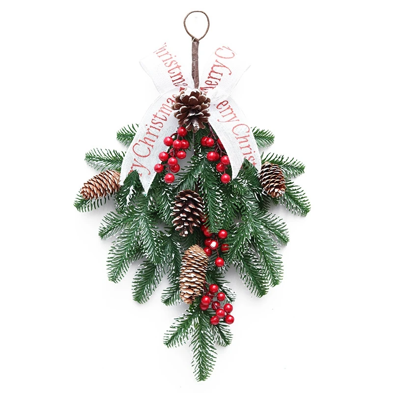 Christmas Wreath With Pine Cone And Artificial Red Berry And Ribbon Bow For Front Door Wall Hanging Ornaments
Christmas Wreath With Pine Cone And Artificial Red Berry And Ribbon Bow For Front Door Wall Hanging Ornaments