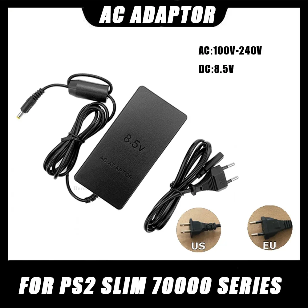 NEW EU US PLUG 100~240V 50/60Hz AC Power Adapter For Playstation 2 DC 8.5V Adaptor For PS2 Slim 70000 Series Dropshipping NEW EU US PLUG 100~240V 50/60Hz AC Power Adapter For Playstation 2 DC 8.5V Adaptor For PS2 Slim 70000 Series Dropshipping