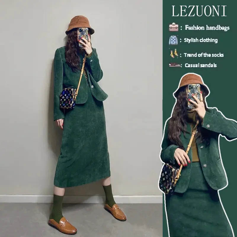 Green Dress Two-Piece Set Elegant Style Autumn and Winter 2023 New Style Light Luxury High-End Feel Elegant Long Skirt Set Hot
Green Dress Two-Piece Set Elegant Style Autumn and Winter 2023 New Style Light Luxury High-End Feel Elegant Long Skirt Set Hot