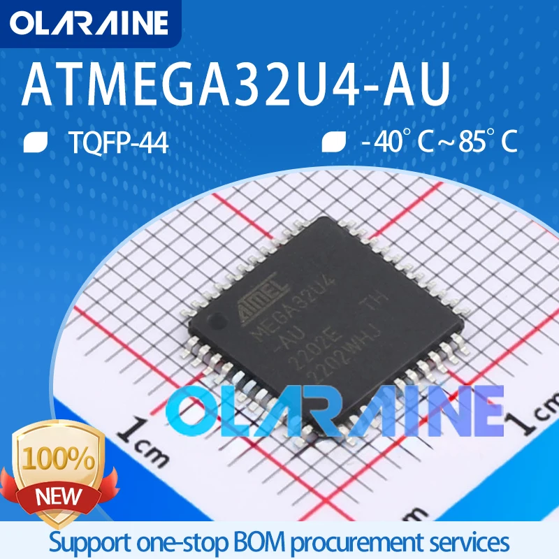 

1-10Pcs ATMEGA32U4-AU TQFP-44 8-bit microcontroller - MCU AVR USB 32K IC chips