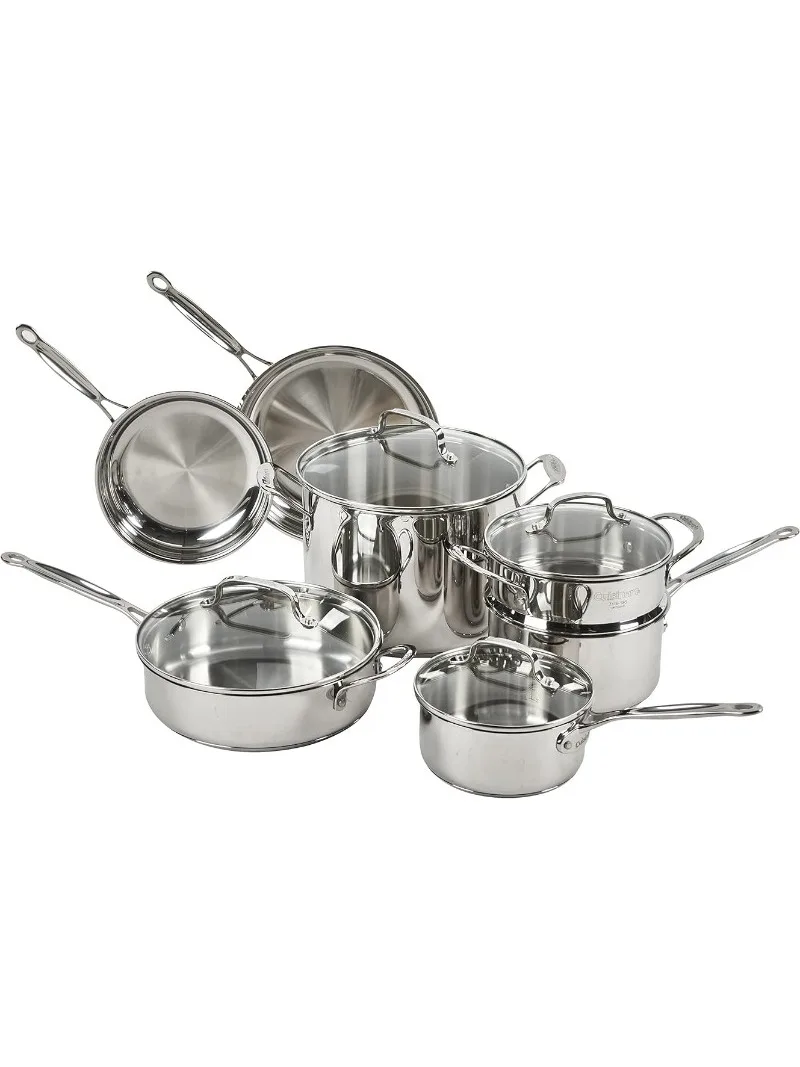 

Cuisinart 11-Piece Cookware Set, Chef's Classic Stainless Steel Collection 77-11G