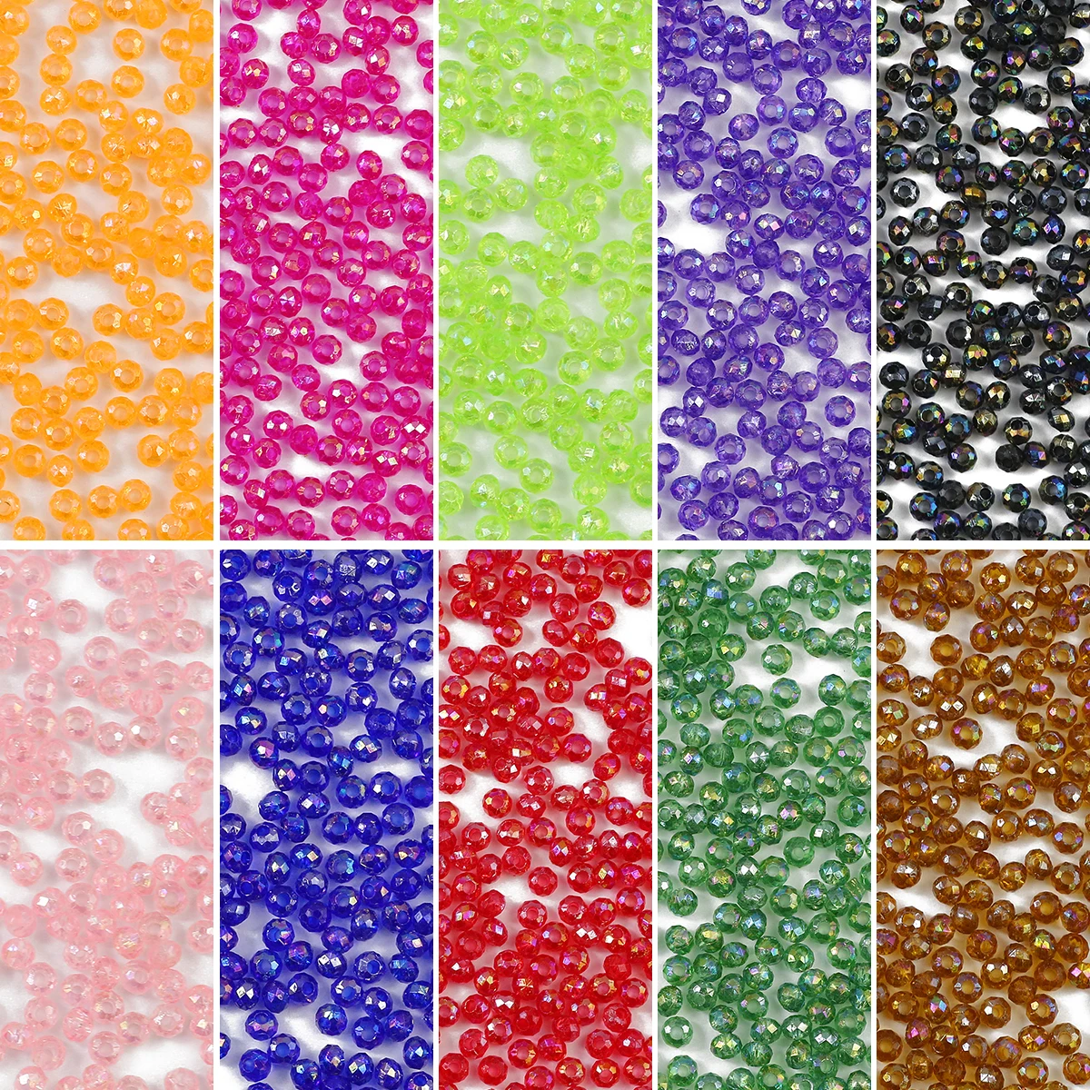 500pcs Multi-coloured Flat Round Beads Faceted Plastic Loose Beads Spacer For Jewelry DIY Making Bracelet Necklace Accessories
500pcs Multi-coloured Flat Round Beads Faceted Plastic Loose Beads Spacer For Jewelry DIY Making Bracelet Necklace Accessories