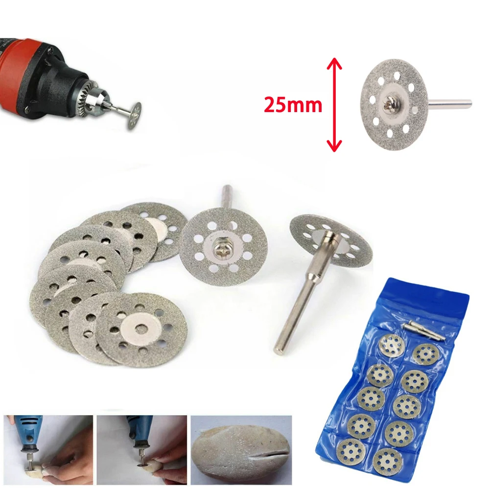 10 Pcs Diamond Cutting Off Disc 25mm W/ Shank Diamond Grinding Wheel Cutting Disc For Electrical Grinder Accessories
10 Pcs Diamond Cutting Off Disc 25mm W/ Shank Diamond Grinding Wheel Cutting Disc For Electrical Grinder Accessories