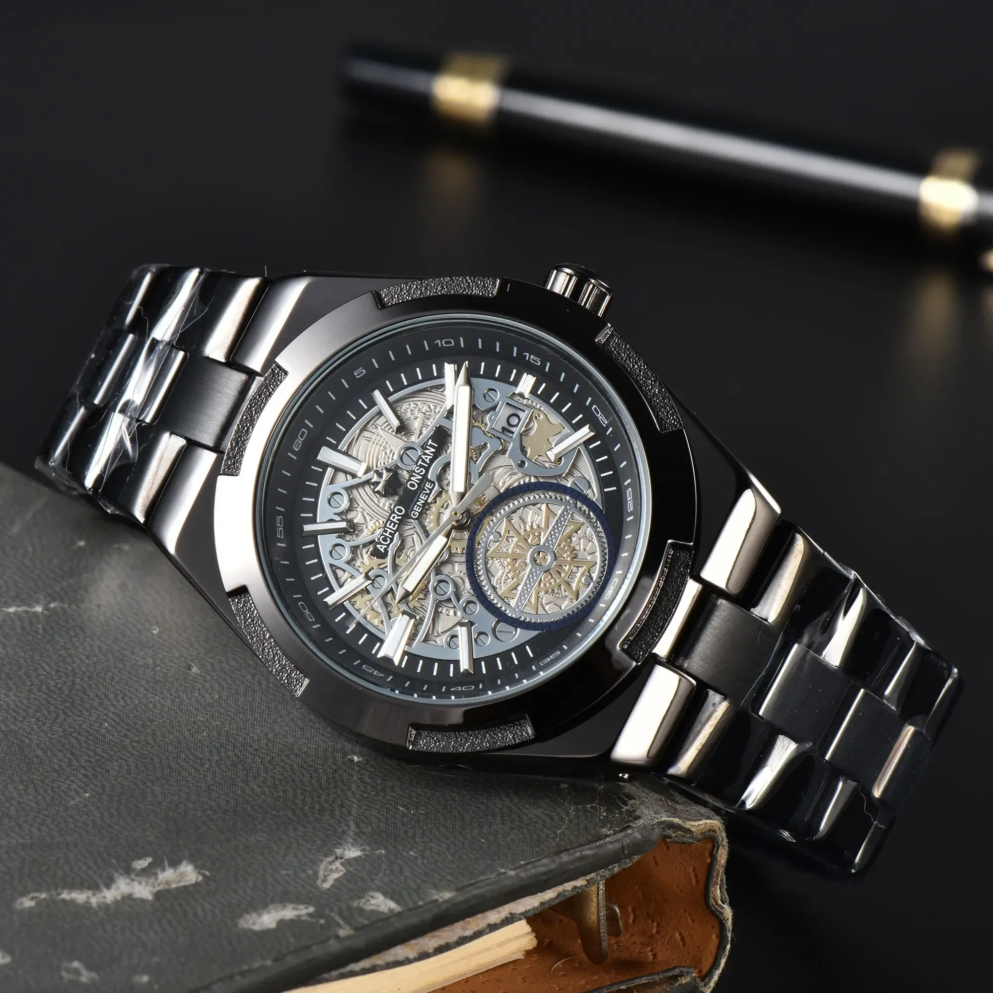 

AAA VC Men's Top Luxury Brand Fashion Quartz Watch Stainless Steel Band Male Wristwatches for Men Clock Relogio Masculino