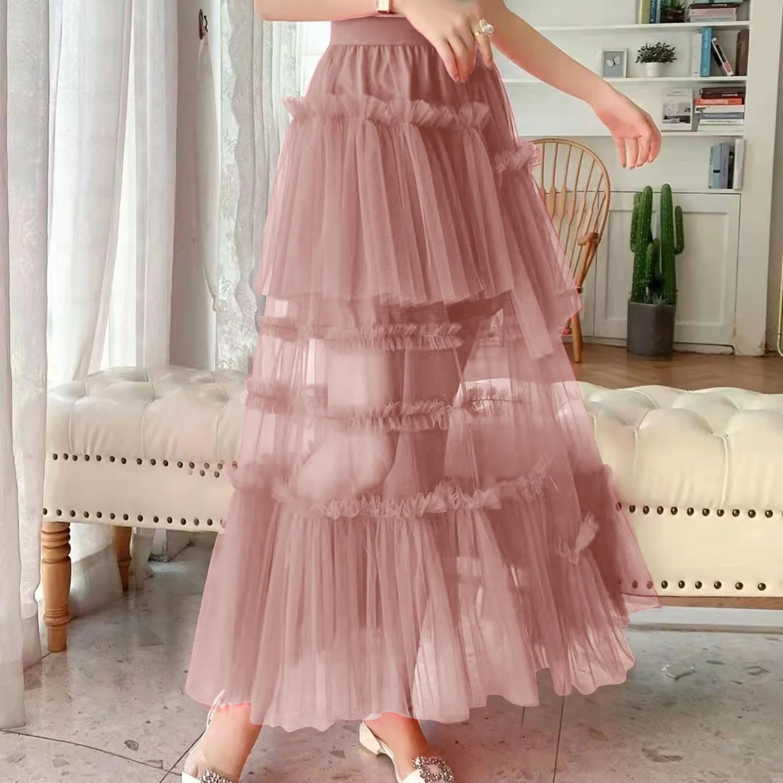 Vintage High Waist Pleated Skirt Women Korean Fashion College Style Long Skirt Ladies Party Wedding Elegant Solid Mesh Skirt
Vintage High Waist Pleated Skirt Women Korean Fashion College Style Long Skirt Ladies Party Wedding Elegant Solid Mesh Skirt
