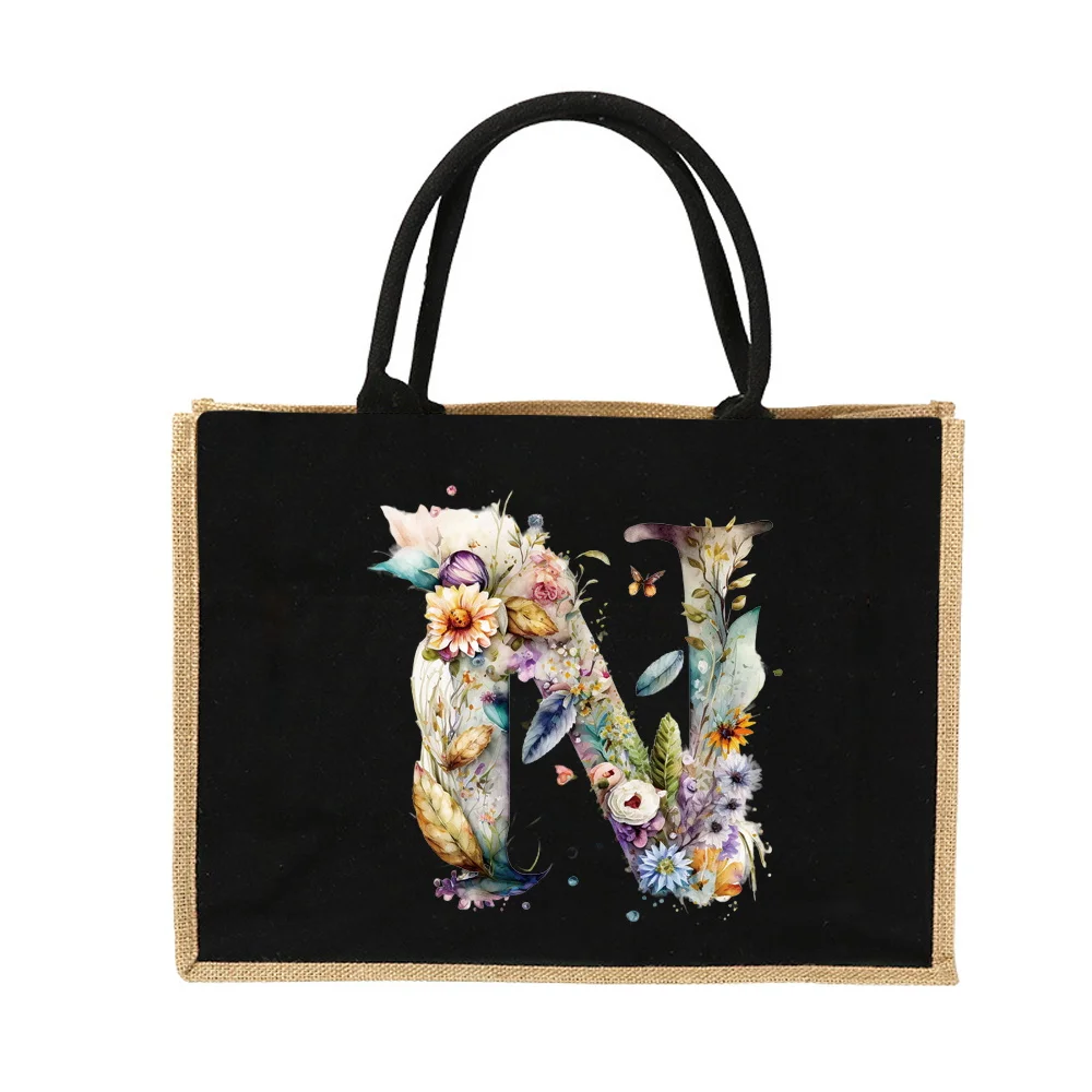 Eco-Friendly Jute Shoulder Bag with Floral Lettering 18 Sd9bda99eada24b148674ce25b17d9c8f1