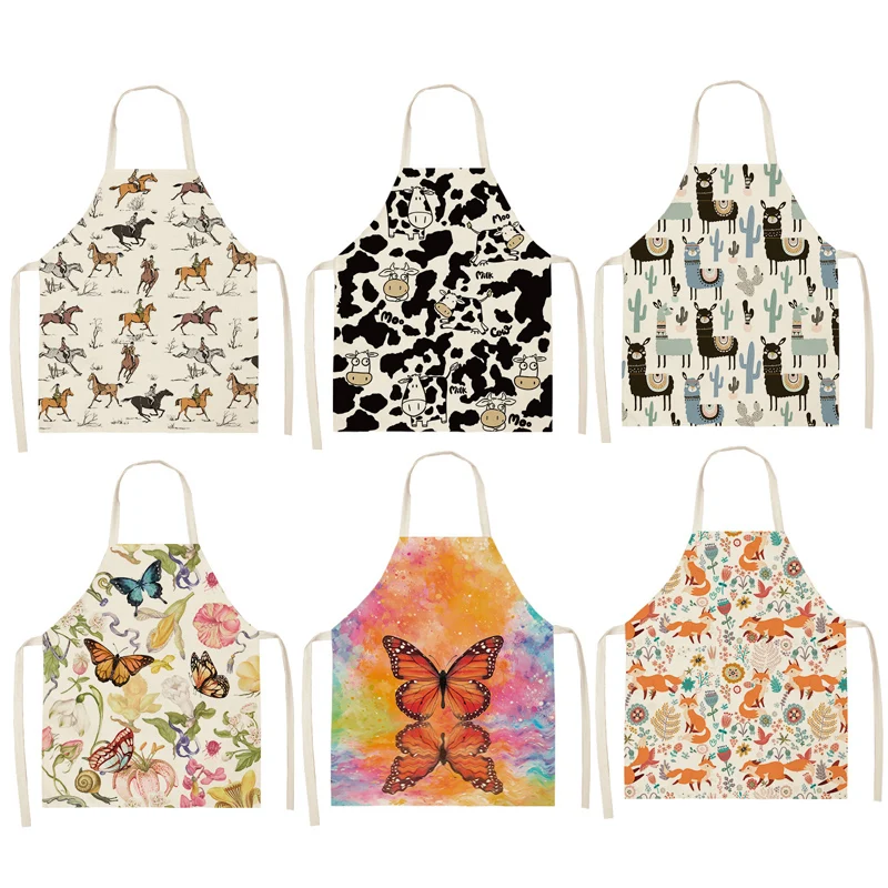 Kitchen Women Apron Animal Printed Linen Adult Child Sleeveless Aprons Butterfly Fox Horse Home Cleaning Tools
Kitchen Women Apron Animal Printed Linen Adult Child Sleeveless Aprons Butterfly Fox Horse Home Cleaning Tools