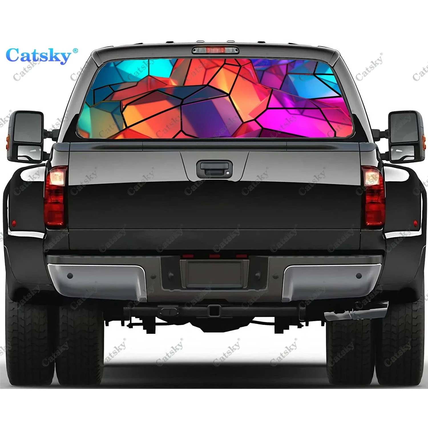 Colorful Glass Fractal Art Rear Window Decal Fit Pickup,Truck,Car Universal See Through Perforated Back Window Vinyl Sticker
Colorful Glass Fractal Art Rear Window Decal Fit Pickup,Truck,Car Universal See Through Perforated Back Window Vinyl Sticker