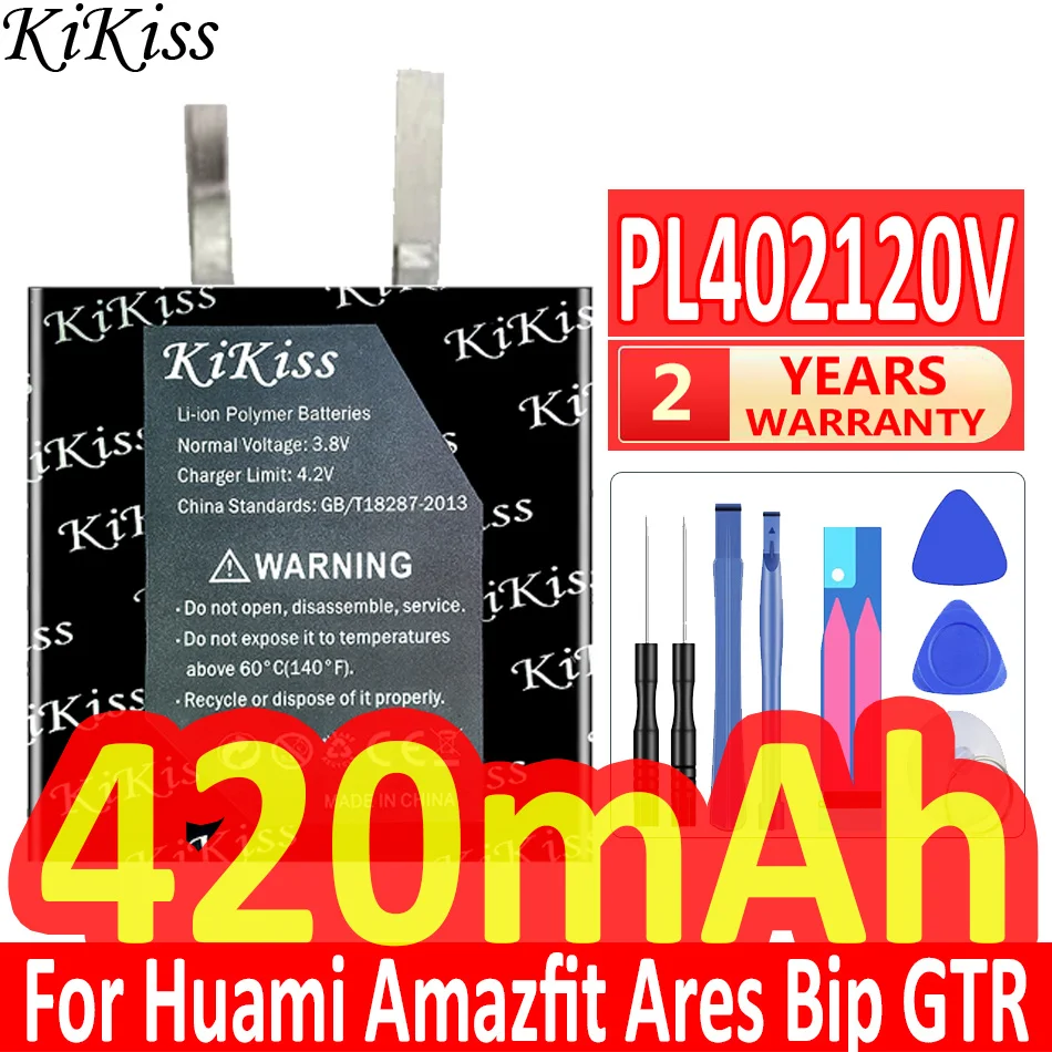 

KiKiss Powerful Battery PL402120V for Huami AMAZFIT Ares Bip GTR Smart Sport Watch/ GTR 47mm/GTR 42mm/ GTS A1914 A1913/GTS2 Mini