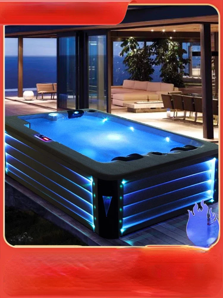

Outdoor Bathtub Multi-Person Massage Large Pool Swimming Pool Bathtub 1.92*1.6 M 903 Villa Bathtub