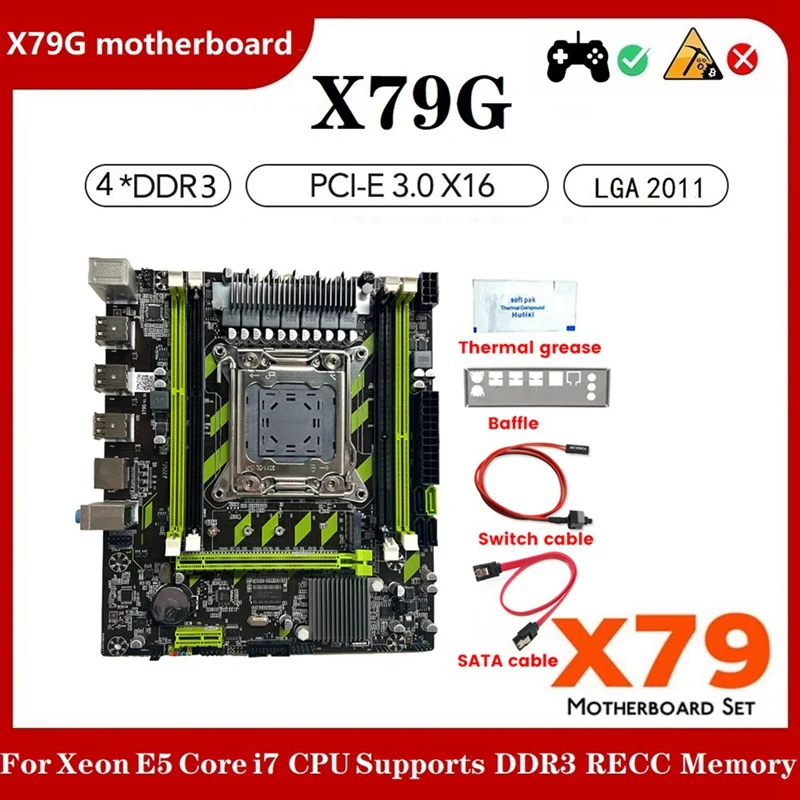 Запчасти для материнской платы X79G LGA2011, кабель SATA + коммутационный кабель + перегородка + термопаста, слот 4XDDR3 M.2 NVME PCI-E X16 6XUSB2.0 SATA3.0
Запчасти для материнской платы X79G LGA2011, кабель SATA + коммутационный кабель + перегородка + термопаста, слот 4XDDR3 M.2 NVME PCI-E X16 6XUSB2.0 SATA3.0